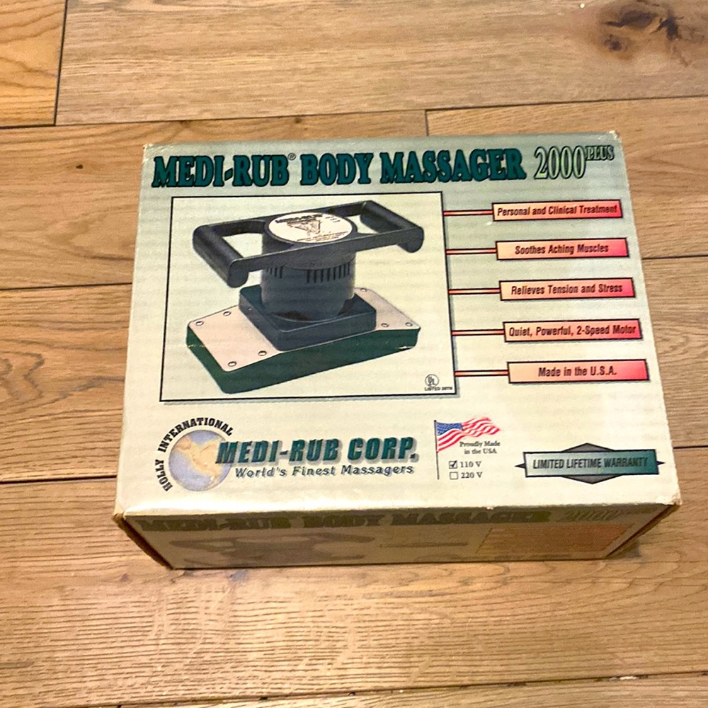 Medi-Rub 2000 Plus Body Massager 2 Speed Chiropractic Pro Massage Therapy.
